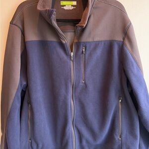 Men’s XL Tek Gear Navy & Grey Fleece zip-up Jacket